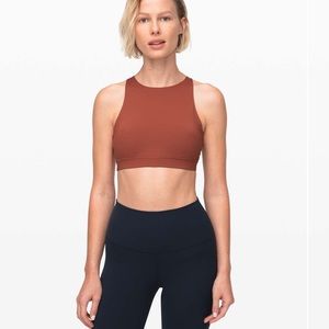 Lululemon Energy Bra *High Neck Rustic Clay Size 6